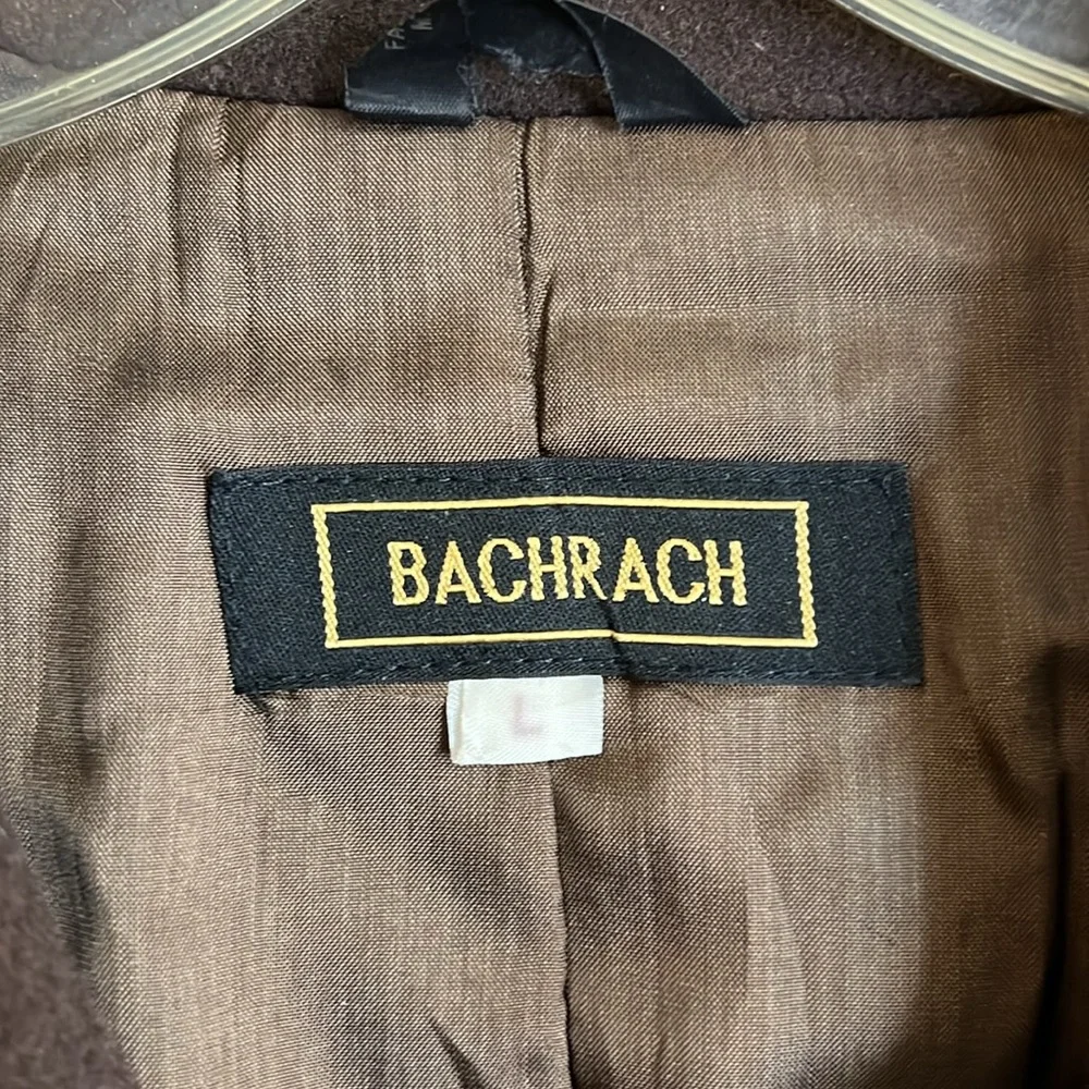 Vintage Bachrach Men’s Dark Brown‎ Wool Coat- L